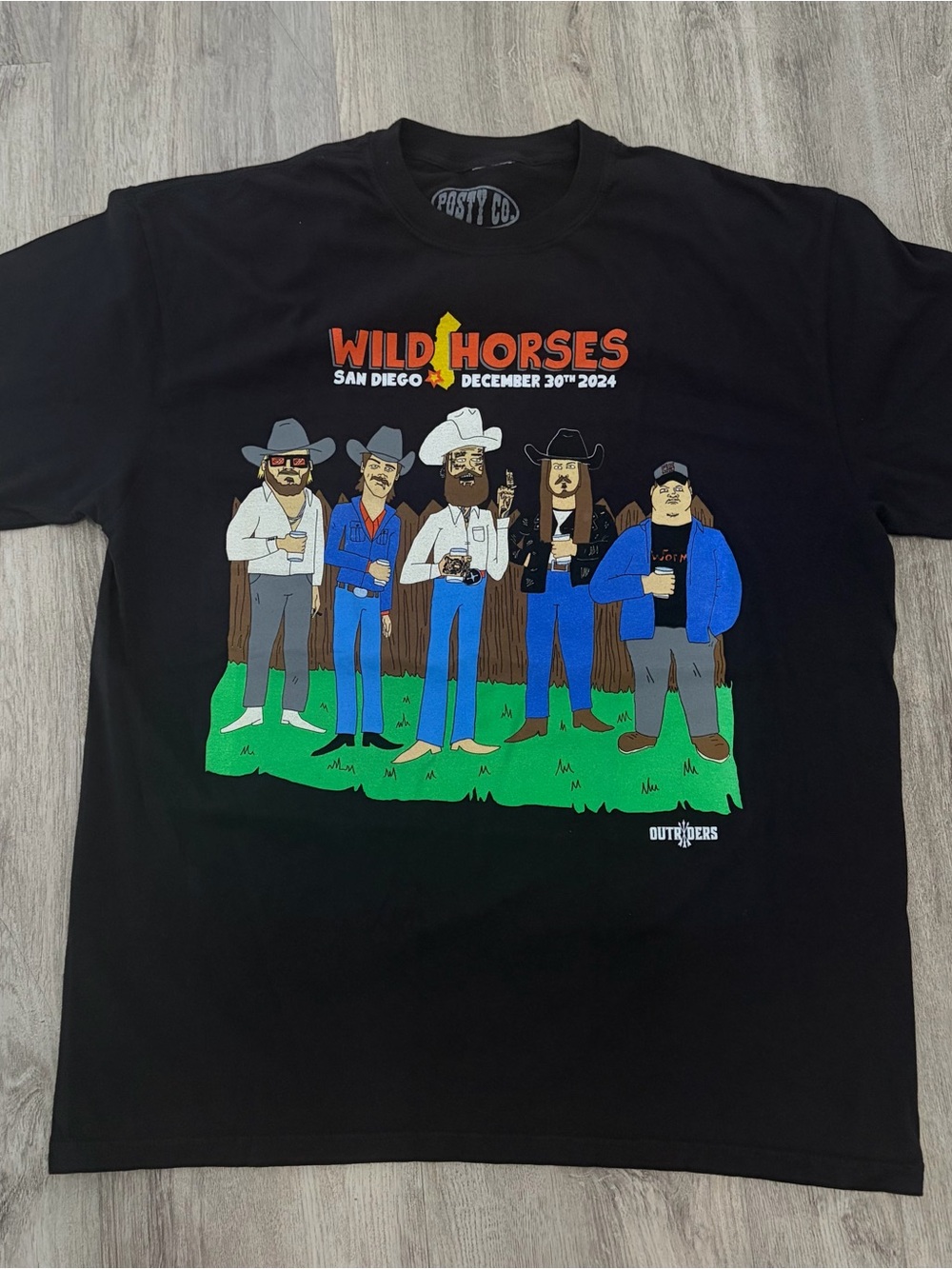 Post Malone Wild Horses Festival Tour Tshirt Men XL 2024 San Diego Posty Co